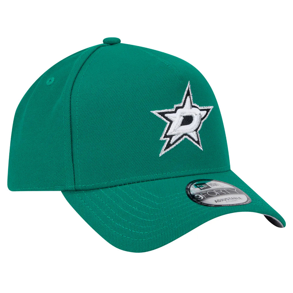 Dallas Stars New Era Core A-Frame 9FORTY Adjustable Hat - Kelly Green