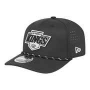 Los Angeles Kings New Era Sport Vented 9SEVENTY Rope Adjustable Hat - Black Techwosell