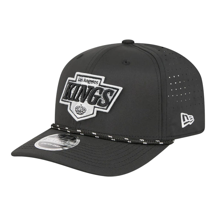 Los Angeles Kings New Era Sport Vented 9SEVENTY Rope Adjustable Hat - Black