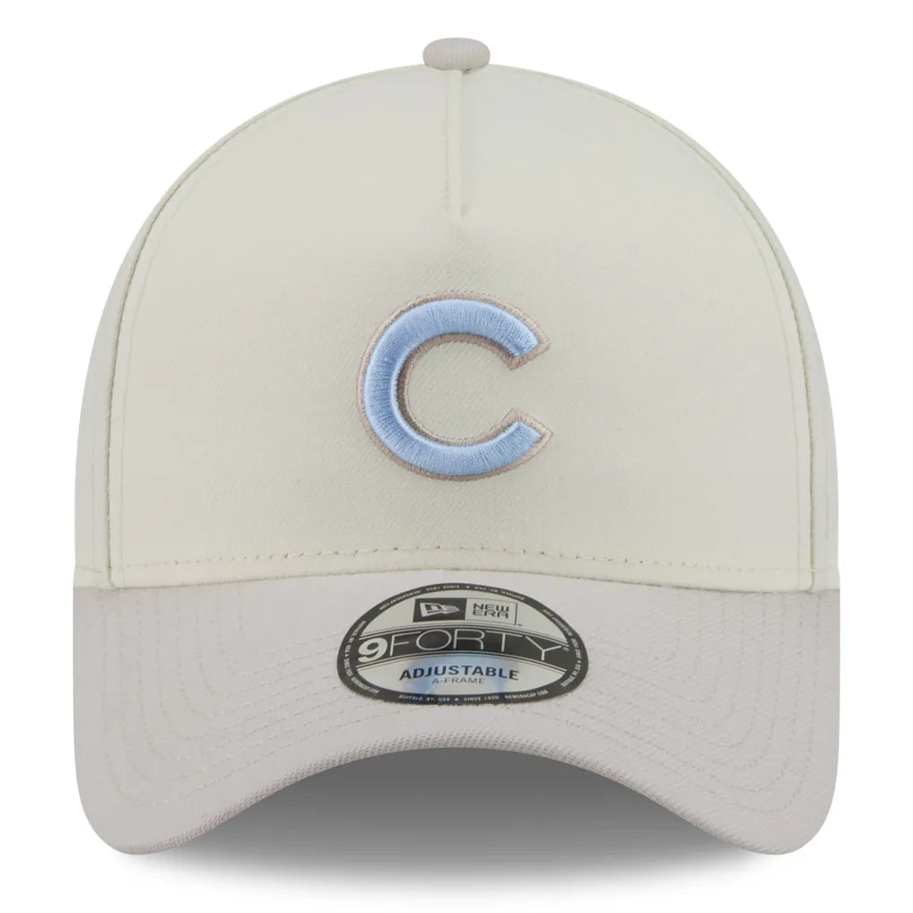 Chicago Cubs New Era Crisp Equinox World Series 9FORTY A-Frame Adjustable Hat - Natural Techwosell