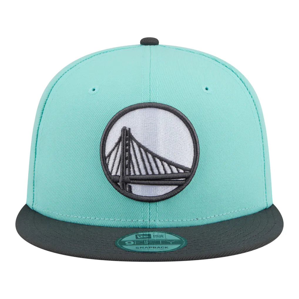 Golden State Warriors New Era Color Pack Two-Tone 9FIFTY Snapback Hat - Turquoise/Charcoal Techwosell