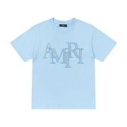 Amiri Sky Blue T-Shirt Without Collar Techwosell