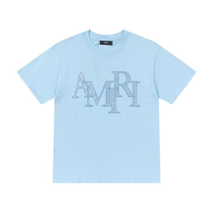 Amiri Sky Blue T-Shirt Without Collar
