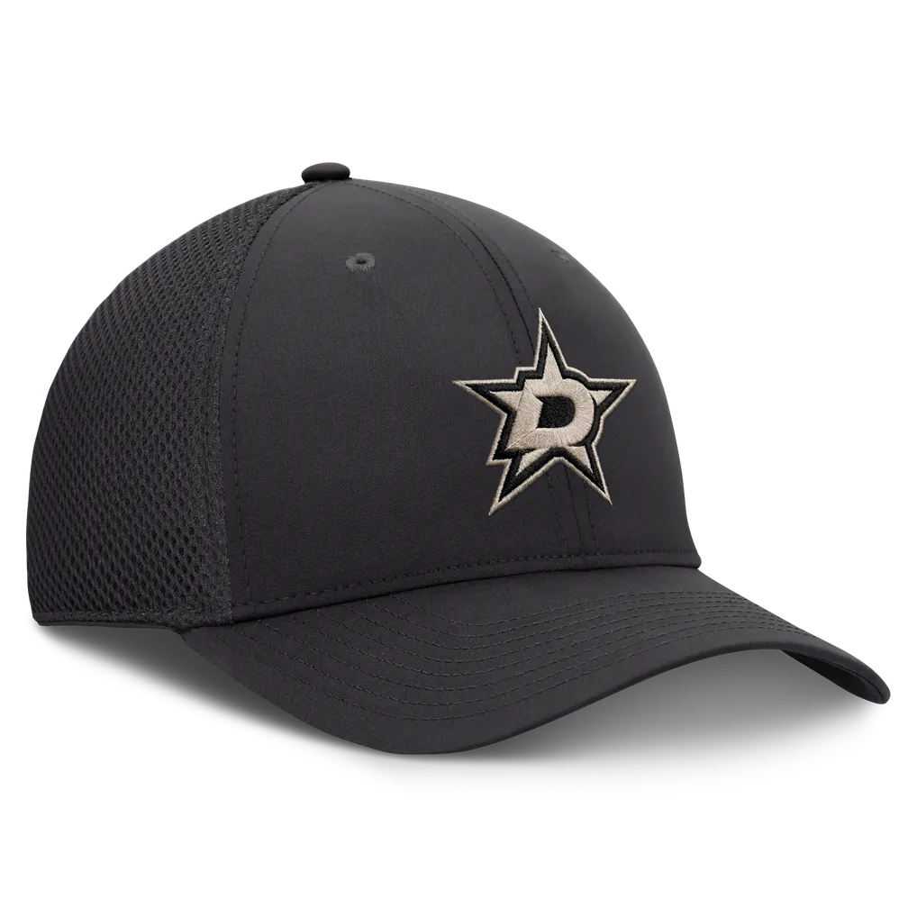 Dallas Stars Fanatics Road Meshback Stretch Hat - Charcoal Techwosell