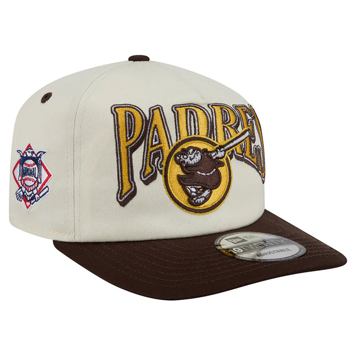 San Diego Padres New Era Vintage 19TWENTY Adjustable Hat - Cream/Brown