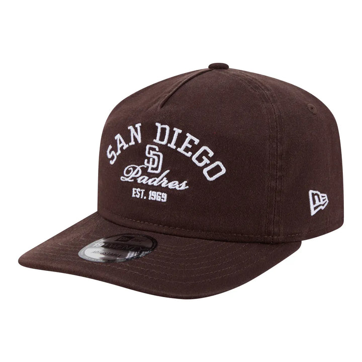 San Diego Padres New Era Stacked 19TWENTY Adjustable Hat - Brown
