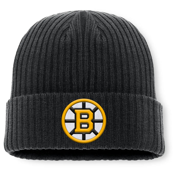Boston Bruins Fanatics Primary Logo Cuffed Knit Hat - Black