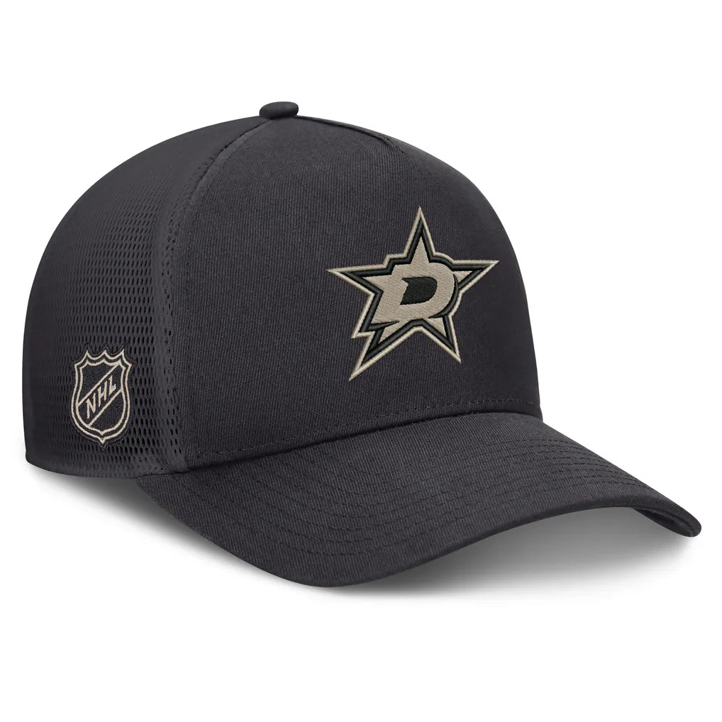 Dallas Stars Fanatics Road Soft Wash A-Frame Meshback Hat - Charcoal