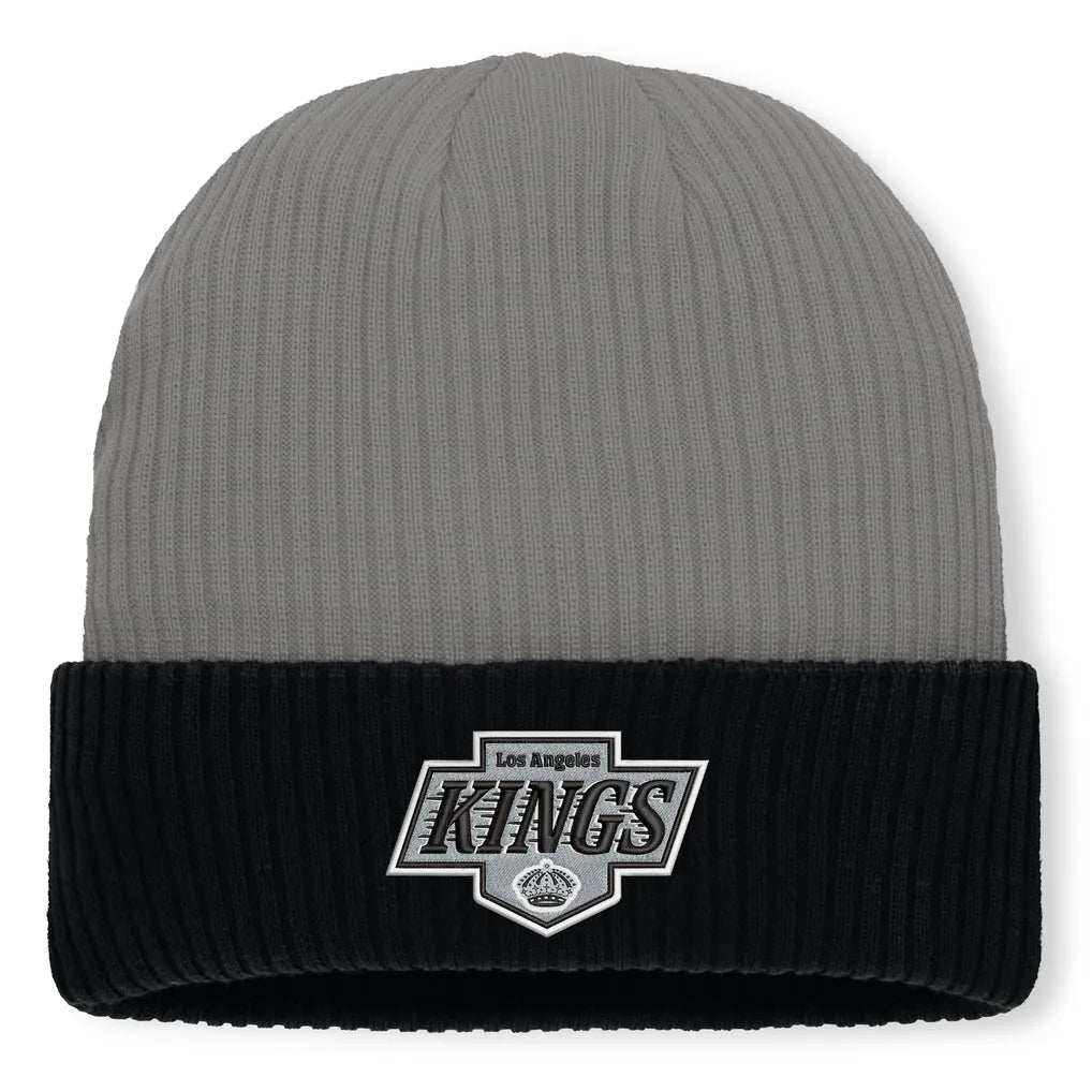 Los Angeles Kings Fanatics Authentic Pro Rink Cuffed Knit Hat - Gray Techwosell