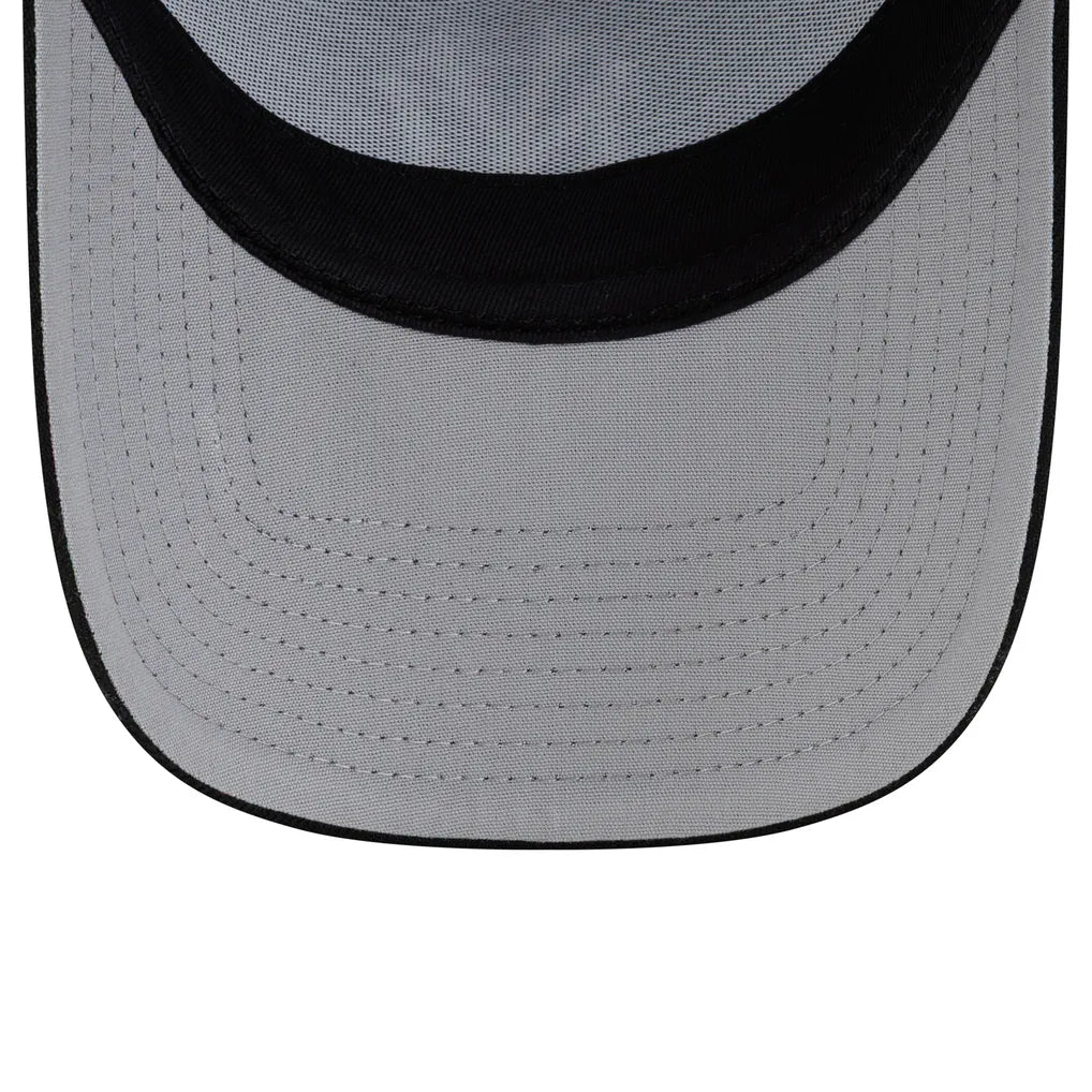 New York Yankees New Era Side Script 9FORTY A-Frame Trucker Adjustable Hat - Black