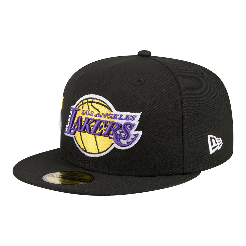 Los Angeles Lakers New Era Team Collage 59FIFTY Fitted Hat - Black Techwosell