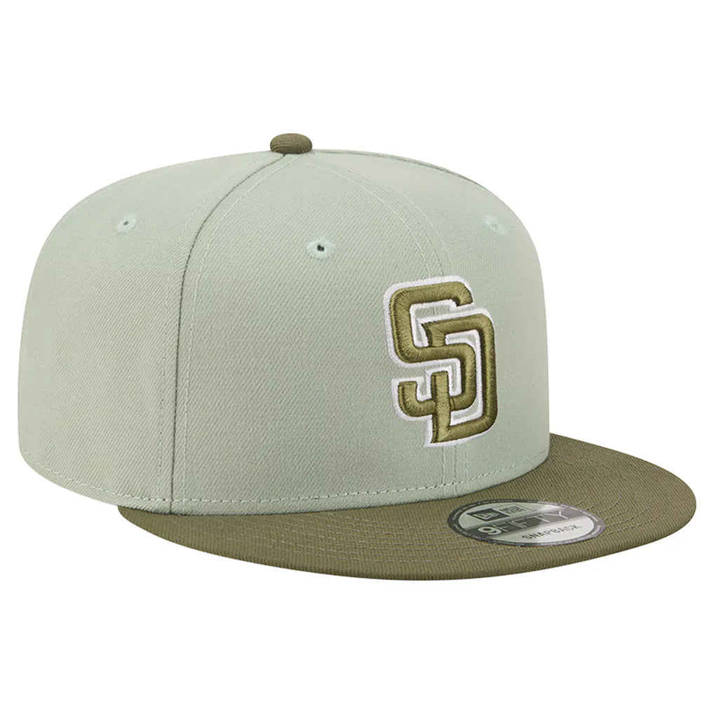 San Diego Padres New Era Color Pack 9FIFTY Snapback Hat - Light Green/Olive Techwosell