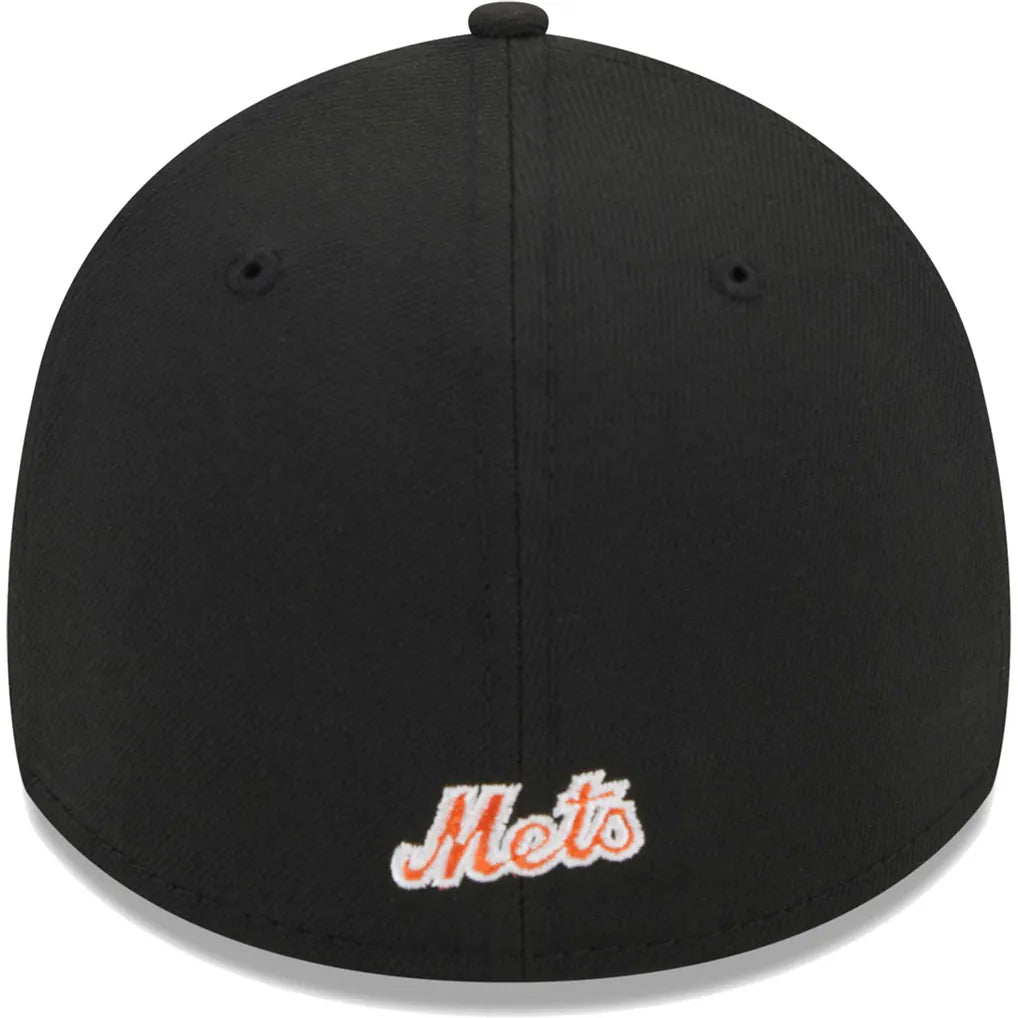 New York Mets New Era Logo 39THIRTY Flex Hat - Black