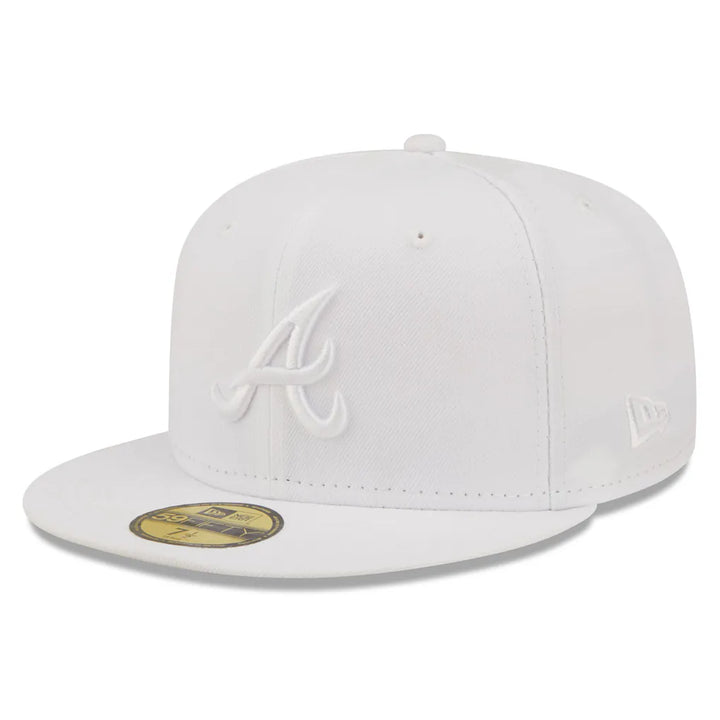Atlanta Braves New Era White on White 59FIFTY Fitted Hat