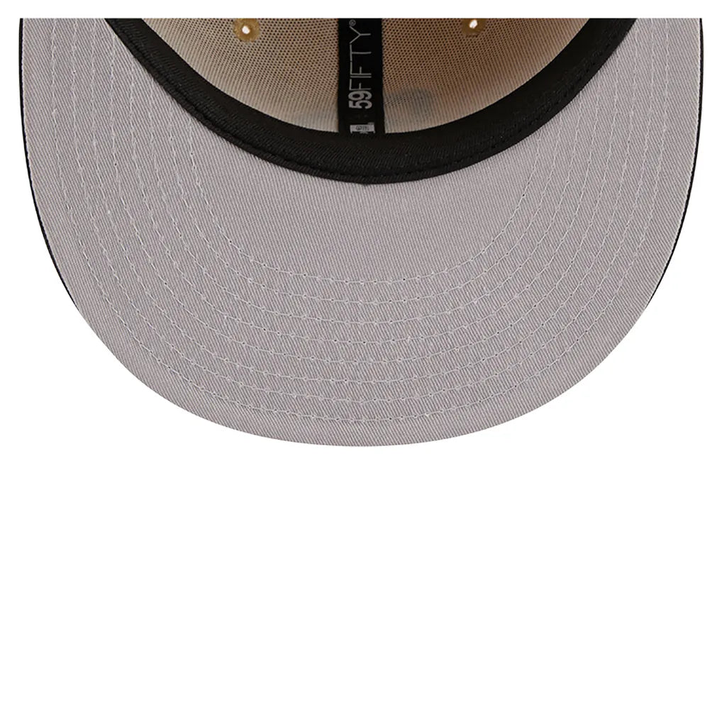 San Diego Padres New Era Two-Tone Embroidered Visor 59FIFTY Fitted Hat - Light Beige