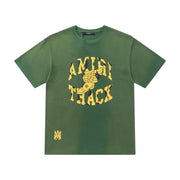 Amiri Faded Green T-Shirt Without Collar Techwosell