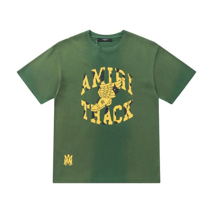 Amiri Faded Green T-Shirt Without Collar