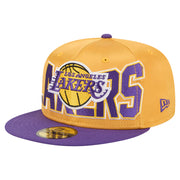 Los Angeles Lakers New Era Satin Two-Tone 59FIFTY Fitted Hat - Gold/Purple Techwosell