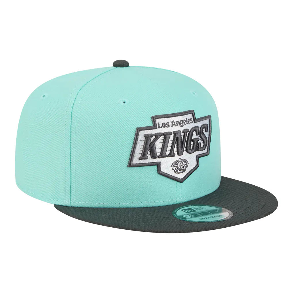 Los Angeles Kings New Era Two-Tone Color Pack 9FIFTY Snapback Hat - Turquoise/Charcoal