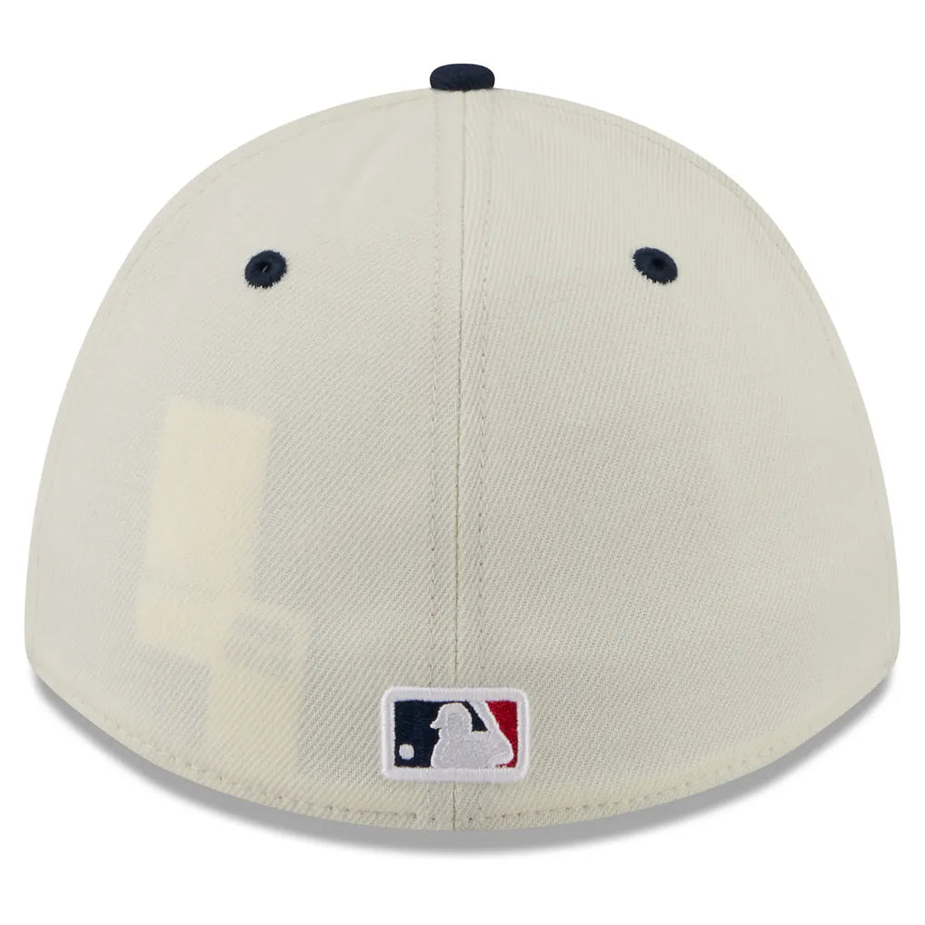 New York Mets New Era USA 250 Fourth of July 39THIRTY M-Crown Flex Hat - Cream/Navy Techwosell
