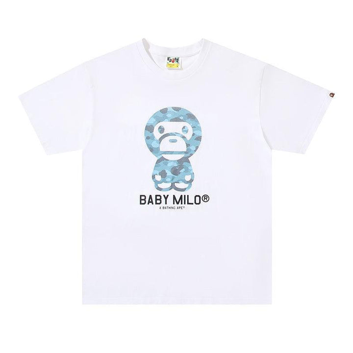 Bathing Ape White Baby Milo T-Shirt without Collar