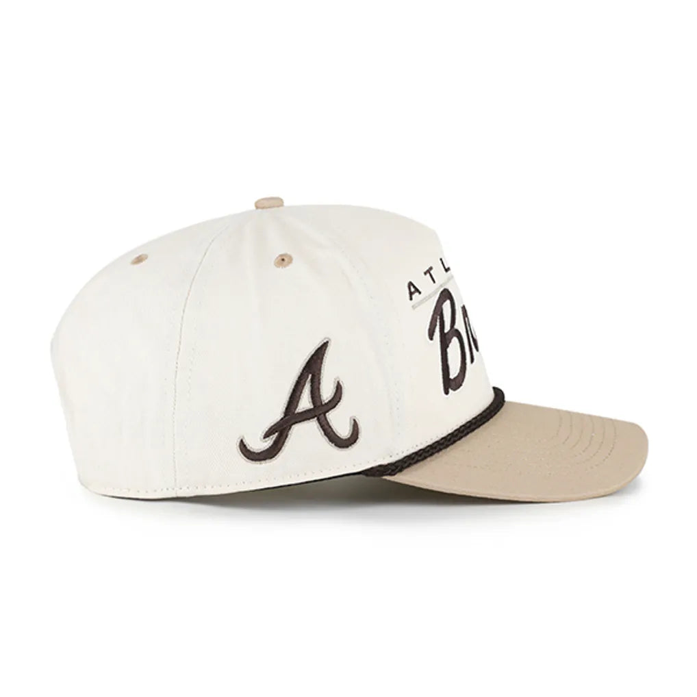 Atlanta Braves '47 Neutral Terrain Hitch Rope Adjustable Hat - Natural/Tan