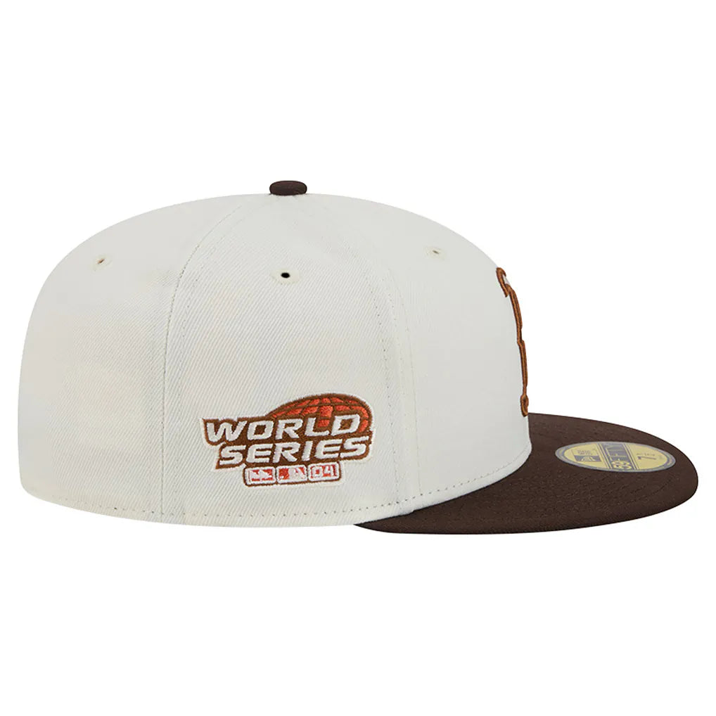 Boston Red Sox New Era Pumpkin Spice 59FIFTY Fitted Hat - Natural/Brown