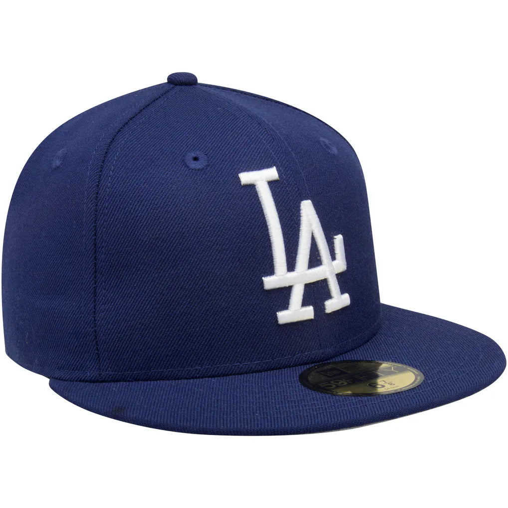 Los Angeles Dodgers New Era Cooperstown Collection Wool 59FIFTY Fitted Hat - Navy Techwosell