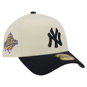 New York Yankees New Era Chrome A-Frame 59FORTY Fitted Hat - Cream Techwosell