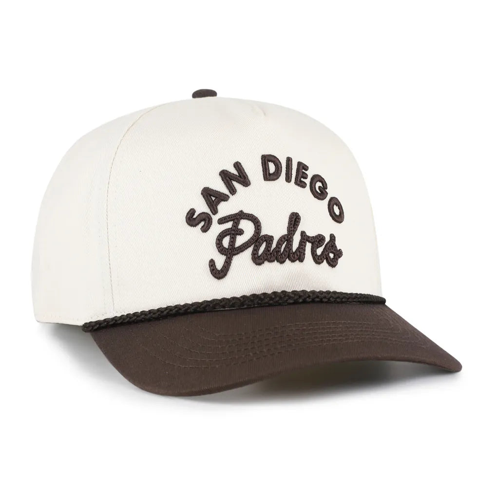 San Diego Padres '47 Unisex Rope Script Hitch Adjustable Hat - Natural/Brown Techwosell