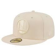 Golden State Warriors New Era Color Pack 59FIFTY Fitted Hat - Cream Techwosell