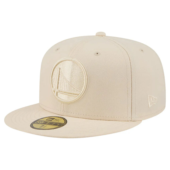 Golden State Warriors New Era Color Pack 59FIFTY Fitted Hat - Cream