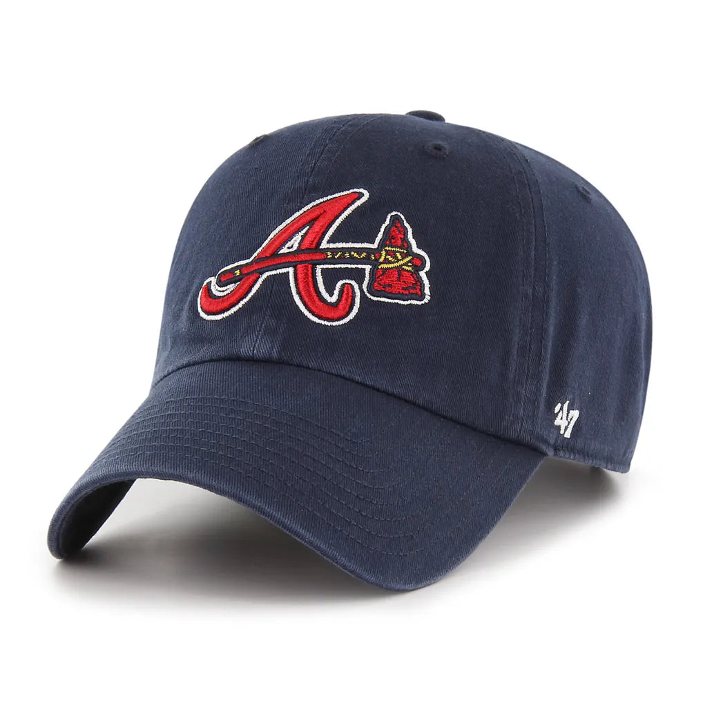 Atlanta Braves '47 Clean Up Adjustable Hat - Navy Techwosell