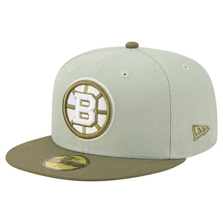 Boston Bruins New Era Color Pack 59FIFTY Fitted Hat - Sage Green/Olive