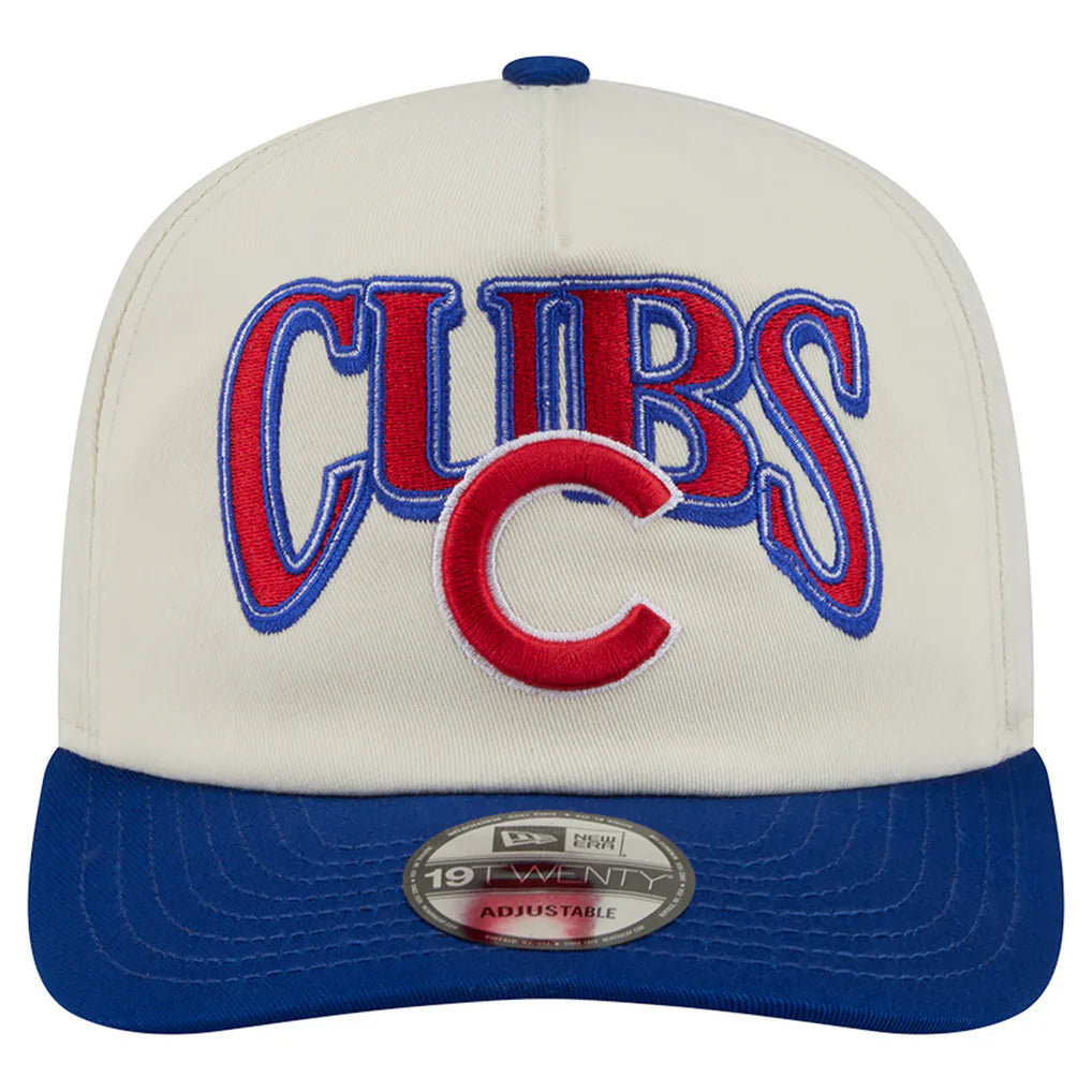 Chicago Cubs New Era Vintage 19TWENTY Adjustable Hat - Cream/Royal