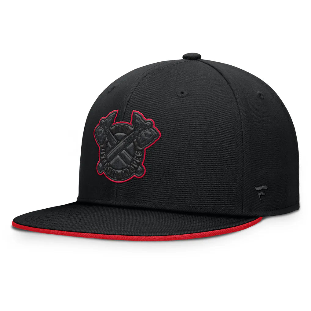 Atlanta Braves Fanatics Glint Snapback Hat - Black