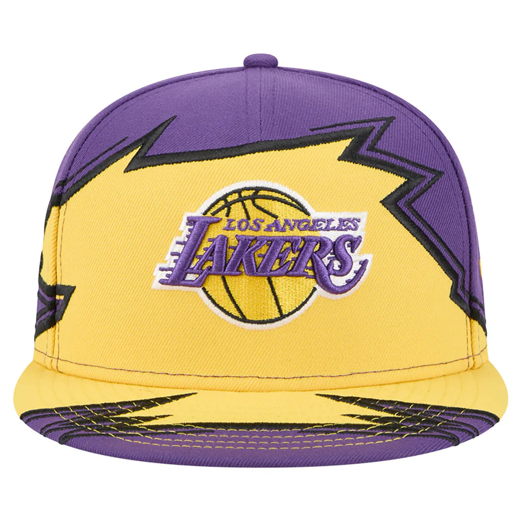 Los Angeles Lakers New Era Break 59FIFTY Fitted Hat - Purple/Gold