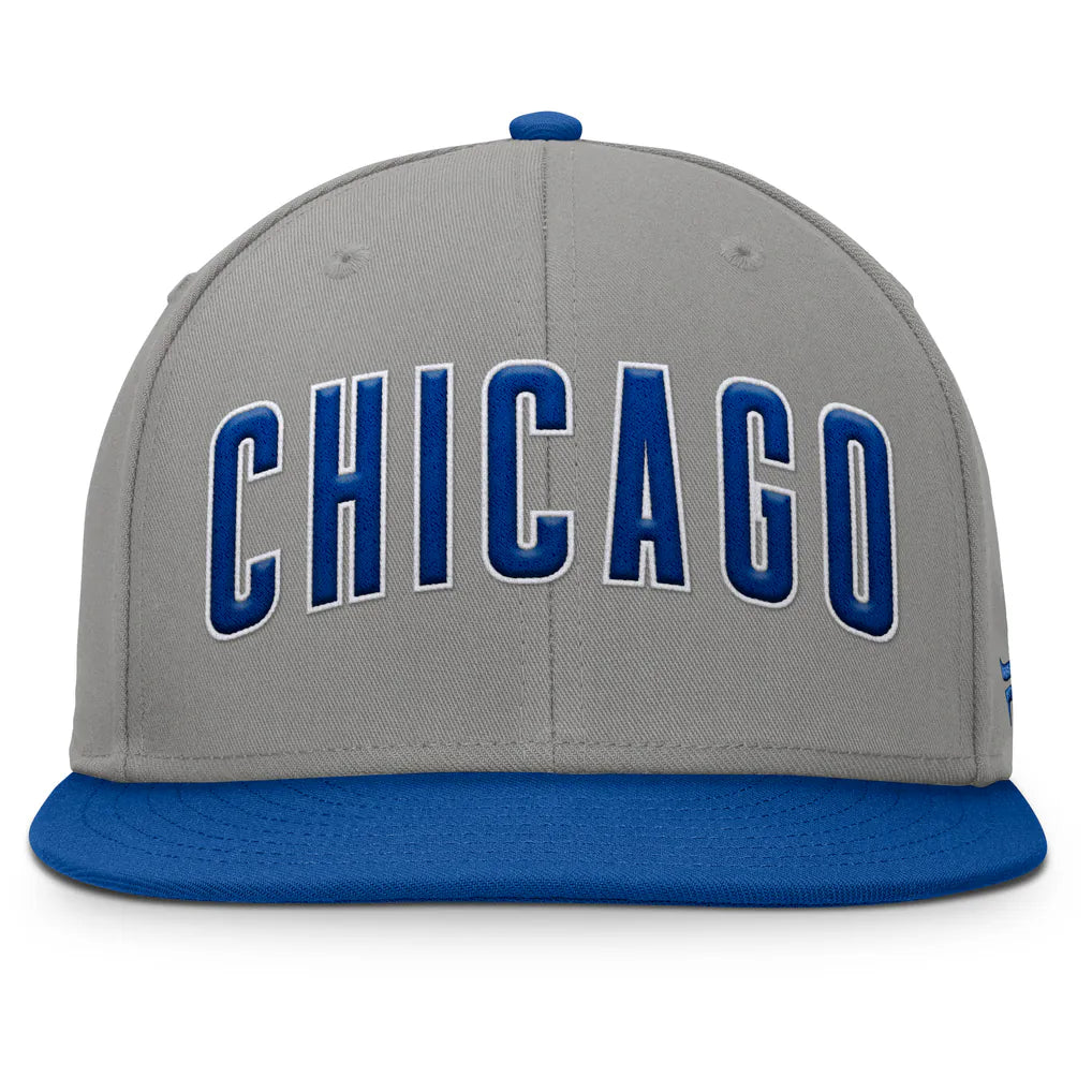 Chicago Cubs Fanatics Clubhouse Dugout Fitted Hat - Gray/Royal