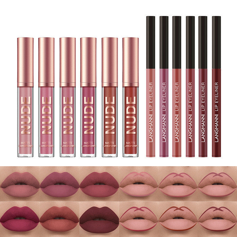 Long Lasting Matte Lipstick Beauty Cosmetics Makeup 12 Pcs