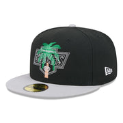 Los Angeles Kings New Era City Icon Stitched Overlay 59FIFTY Fitted Hat - Black/Gray Techwosell