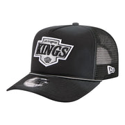 Los Angeles Kings New Era Faded A-Frame 9FIFTY Trucker Snapback Hat - Black Techwosell