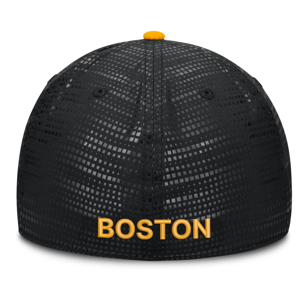 Boston Bruins Fanatics Authentic Pro Rink Debossed Stretch Fit Hat - Black