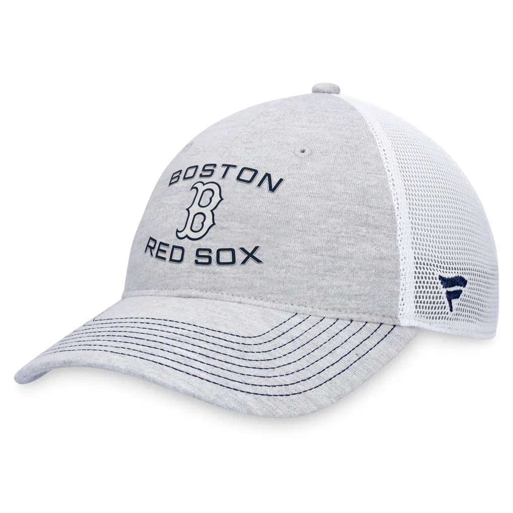 Boston Red Sox Fanatics Trucker Adjustable Hat - Gray