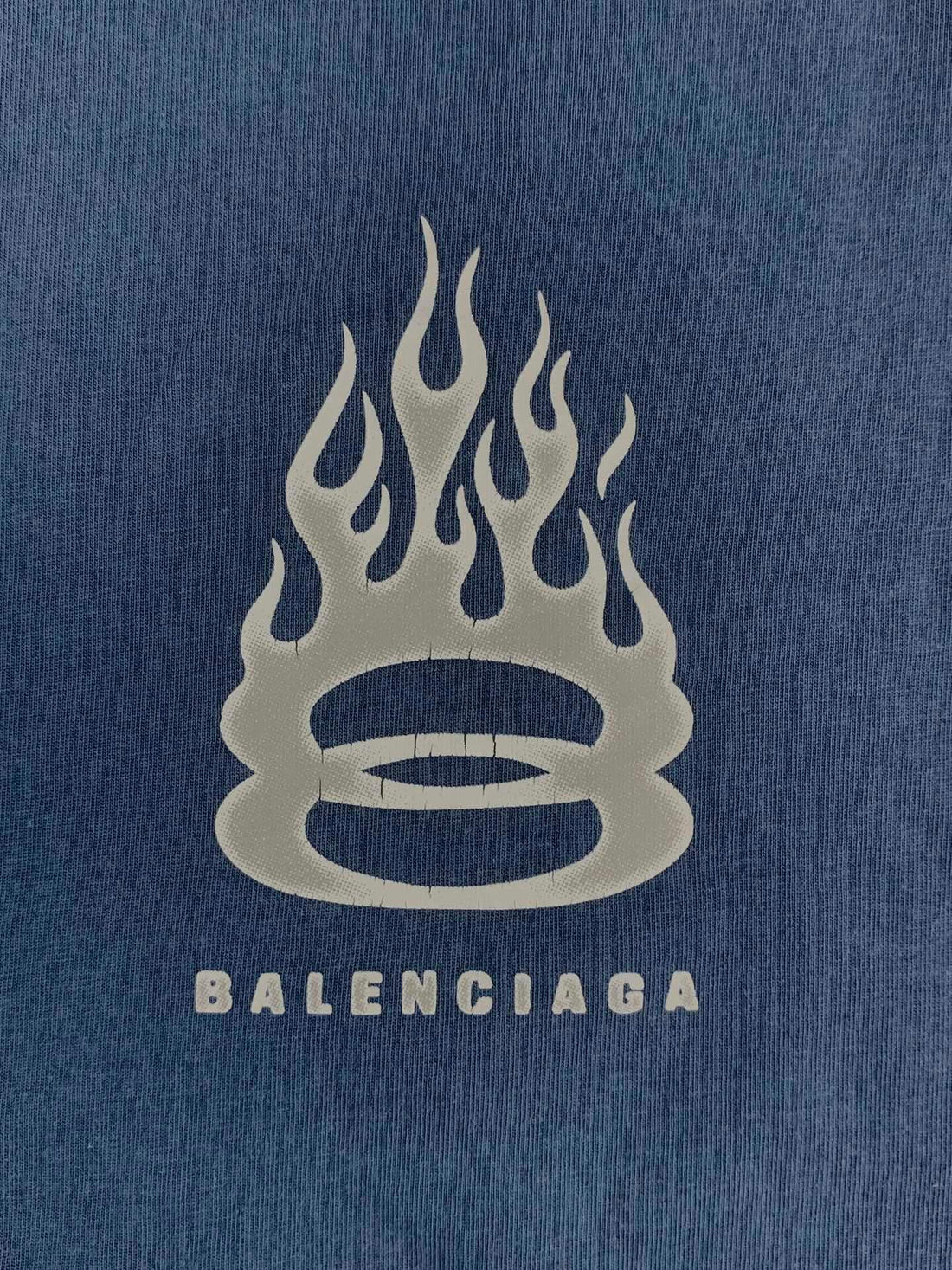 Balenciaga Light Blue T-Shirt Without Collar Techwosell