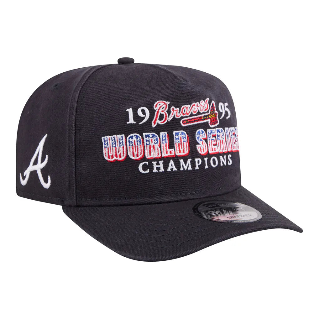 Atlanta Braves New Era 1995 World Series Champions Historic 9FIFTY A-Frame Snapback Hat - Navy