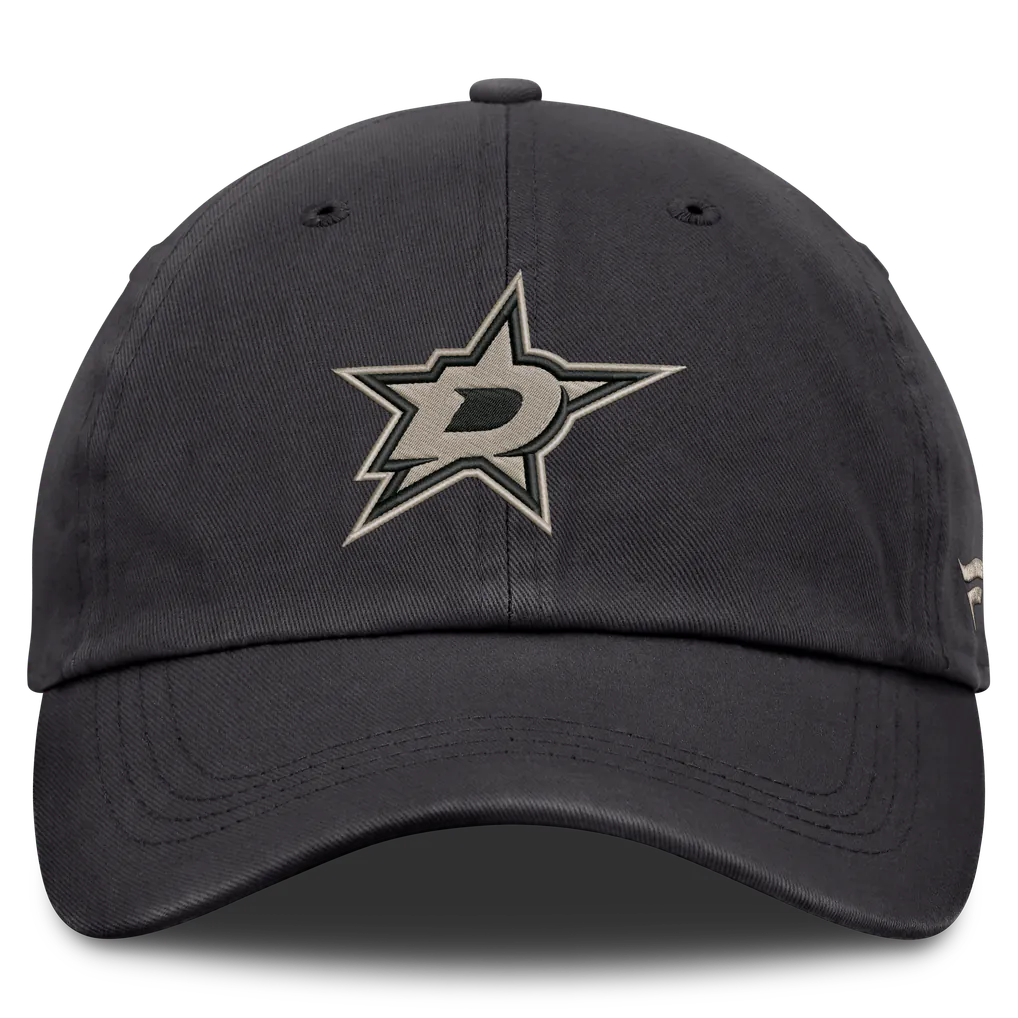 Dallas Stars Fanatics Road Phantom Washed Adjustable Hat - Charcoal
