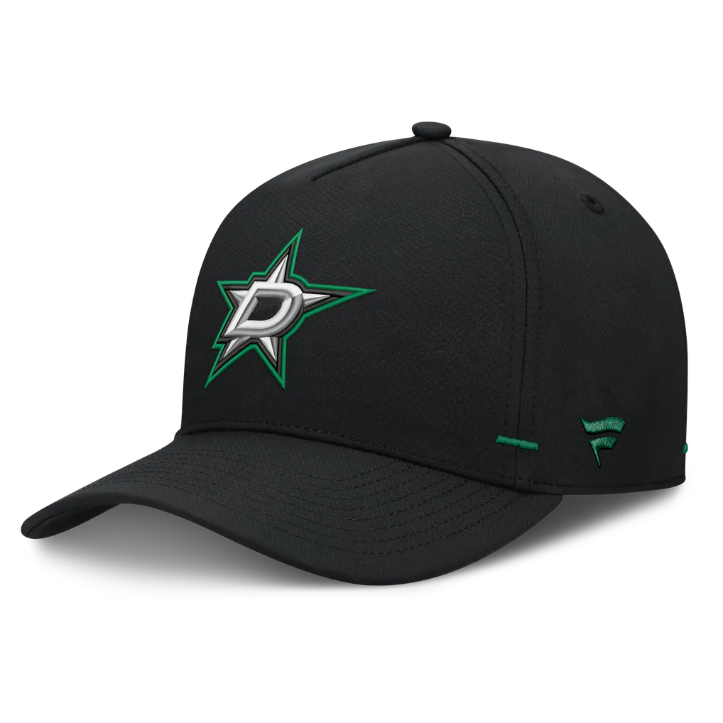 Dallas Stars Fanatics Authentic Pro Rink Bar Tacks A-Frame Adjustable Hat - Black Techwosell