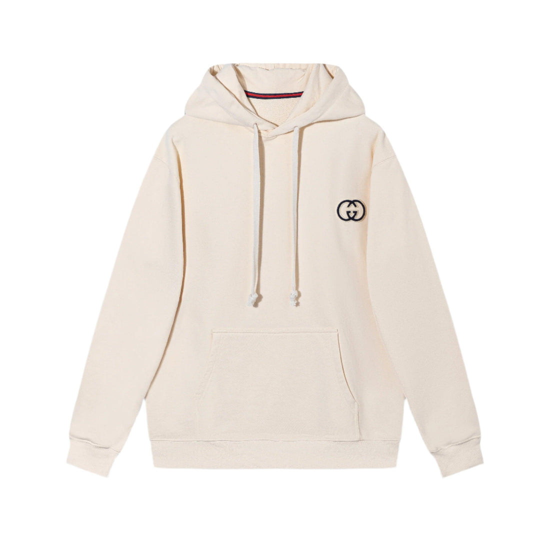 Gucci Cotton jersey hooded sweatshirt Beige