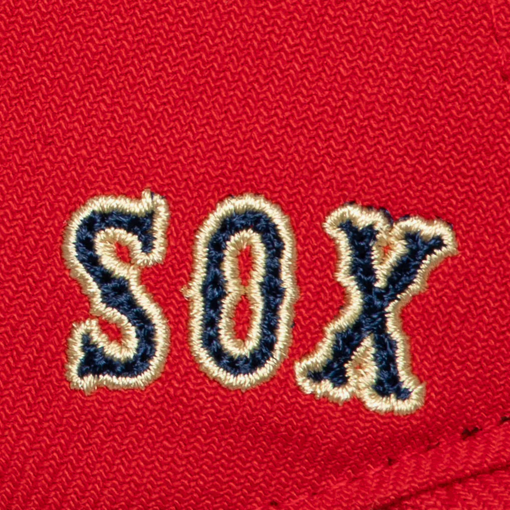 Boston Red Sox Mitchell & Ness Fenway Park 100th Anniversary Patch Secondary Pro Snapback Hat - Red Techwosell