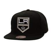 Los Angeles Kings Mitchell & Ness Core Top Spot Snapback Hat - Black Techwosell